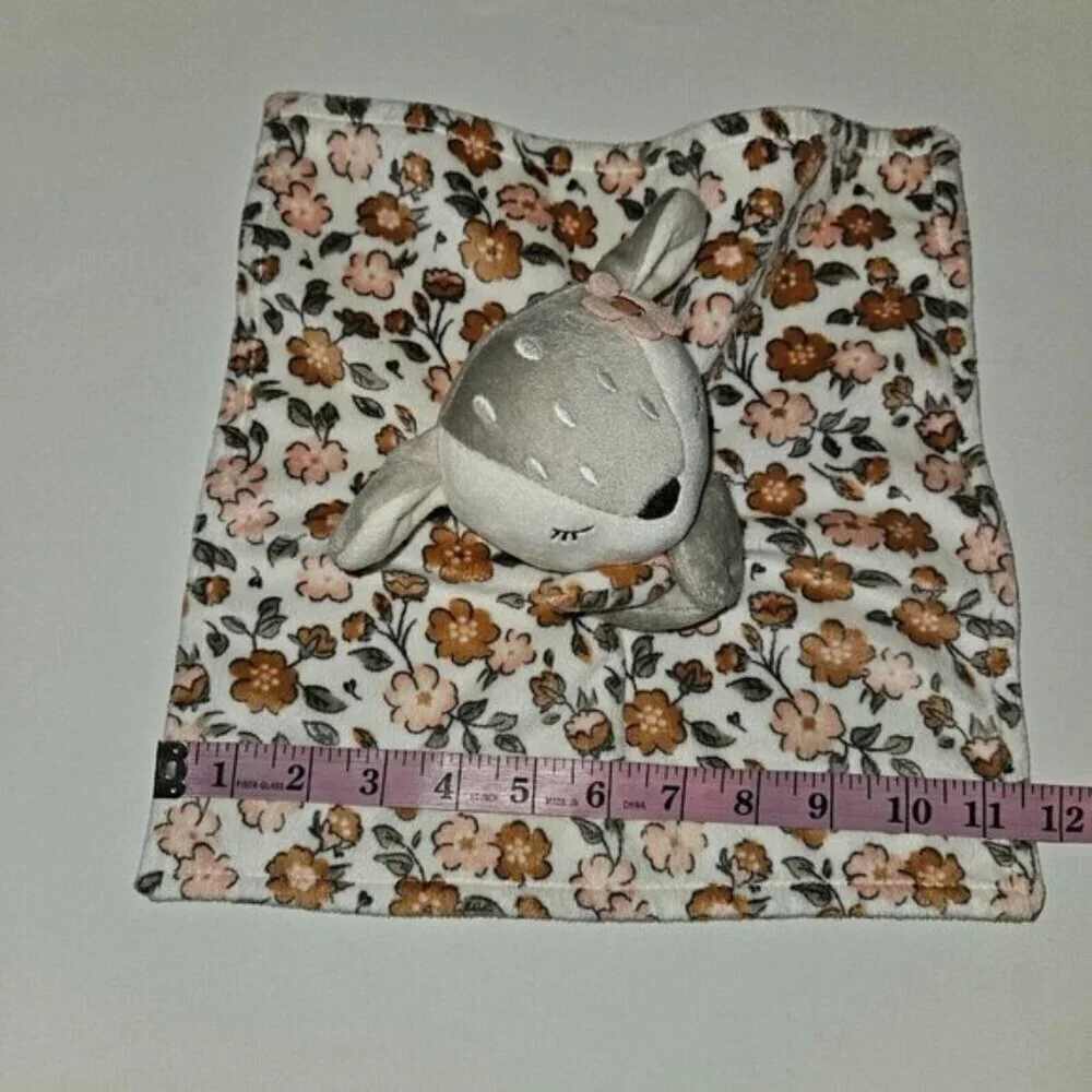 Gerber Modern Moments Fawn Deer Lovey Plush Baby Toy Pink Brown Flowers